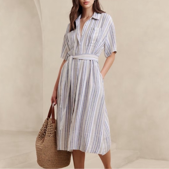 Banana Republic linen shirt dress BNWT - Picture 2 of 5